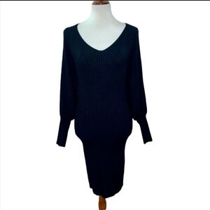 Nwt &Merica Sweater Dress Open Back Black Small